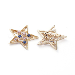Brass Micro Pave Cubic Zirconia Pendants&nbsp;ZIRC-K083-003G