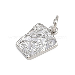 Brass Pave Cubic Zirconia Pendants&nbsp;KK-A269-28P