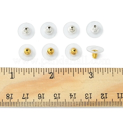 100Pcs 2 Colors Brass Clutch Earring Backs with Pad&nbsp;KK-FS0001-14