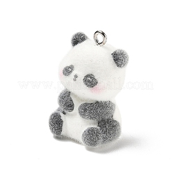 Flocky Opaque Resin Pendants&nbsp;RE-CBAC51B-05A-P