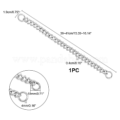 Alloy Curb Chain Bag Strap&nbsp;FIND-WH0069-85P