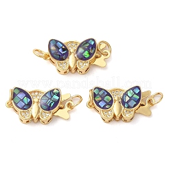 Brass Micro Pave Clear Cubic Zirconia Box Clasps&nbsp;KK-K385-096G