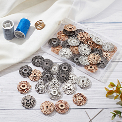24Pcs 3 Colors Alloy & Brass Snap Buttons&nbsp;FIND-NB0003-65
