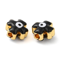 Golden Tone Brass Enamel Beads&nbsp;KK-E048-01G-04