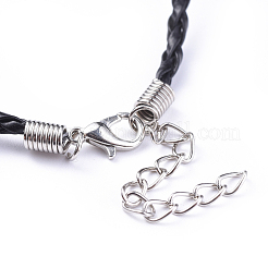 Trendy Braided Imitation Leather Necklace Making&nbsp;NJEW-S105-017
