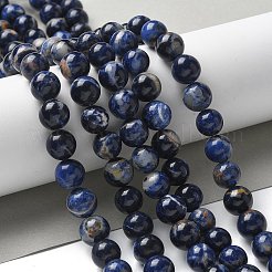 Natural South Africa Sodalite Beads Strands&nbsp;G-S259-35-10mm