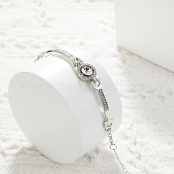 Flat Round Zinc Alloy with Crystal Rhinestone Bangles for Women&nbsp;FS-WG299D2-02