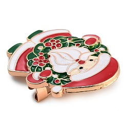 Christmas Theme Alloy Enamel Brooches&nbsp;JEWB-S022-03G