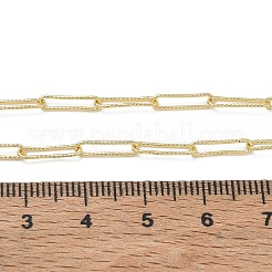 2.7MM Brass Textured Paperclip Chain Necklaces for Women&nbsp;KK-CBA2293-19G