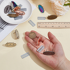 12Pcs 6 Colors Alloy Handmade Label Tags&nbsp;FIND-GF0009-15