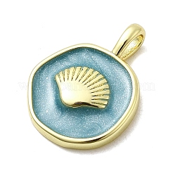Brass Enamel Pendants&nbsp;KK-P338-08G-03