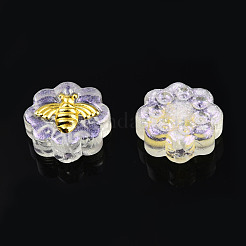 Transparent Spray Painted Glass Beads&nbsp;LAMP-N032-03-A06