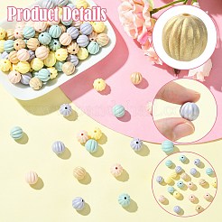 100Pcs Spray Painted Resin Beads&nbsp;RESI-CJ0004-96