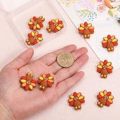 10Pcs Thanksgiving Day Food Grade Eco-Friendly Silicone Focal Beads&nbsp;SIL-CA0001-57