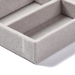 3-Grid Rectangle Velvet Jewelry Trays&nbsp;LS-ODIS-O005-01A