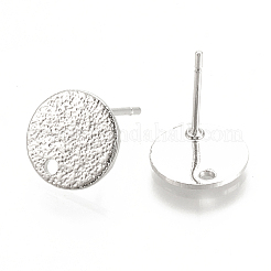 Hammered Brass Stud Earring Findings&nbsp;X-KK-S345-202P