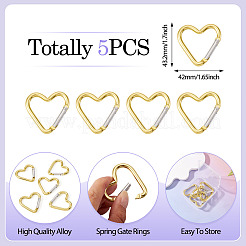 5Pcs Zinc Alloy Spring Gate Rings&nbsp;FIND-TA0009-73J