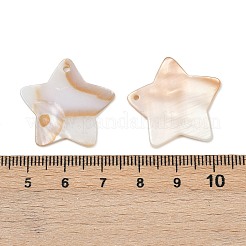 Star Freshwater Shell Pendants&nbsp;SHEL-M005-22
