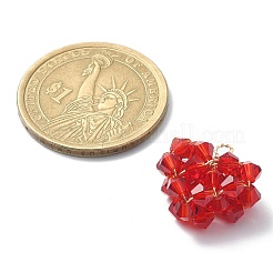 Imitation Austrian Glass Beaded Pendants&nbsp;PALLOY-TA00047