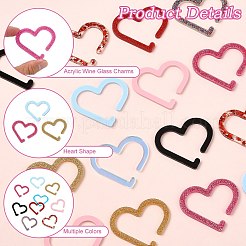 18Pcs 9 Colors Acrylic Wine Glass Charms&nbsp;AJEW-CJ0001-70
