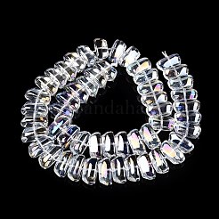 Transparent Electroplate Glass Beads Strands&nbsp;EGLA-N012-12