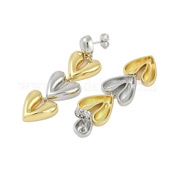 Rack Plating Brass Stud Earrings for Women&nbsp;EJEW-D280-05