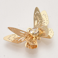 Brass Filigree Pendants&nbsp;KK-R082-07LG