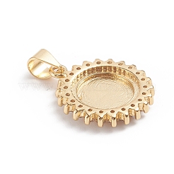 Brass Micro Pave Cubic Zirconia Pendants&nbsp;ZIRC-G165-02G
