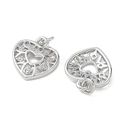 SHEGRACE Valentine's Day Brass Clear Cubic Zirconia Pendants&nbsp;XGRQ3K855-527P