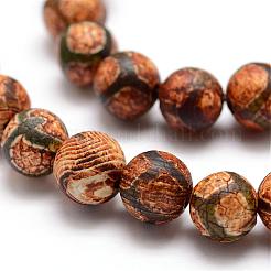 Tibetan Style MIxed Pattern dZi Beads&nbsp;G-K166-02-8mm-L2