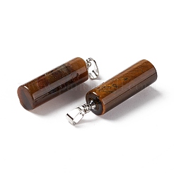 Natural Tiger Eye Pendants&nbsp;G-E135-02P-03