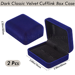 2Pcs Velvet Gift Storage Boxes&nbsp;CON-BBC0001-22