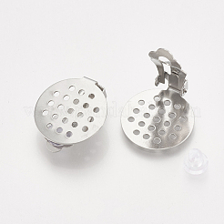 304 Stainless Steel Clip-on Earring Findings&nbsp;X-STAS-S104-01C