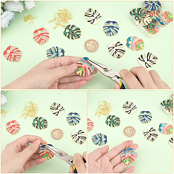 DIY Leaf Drop Earring Making Kit&nbsp;DIY-PH0006-38
