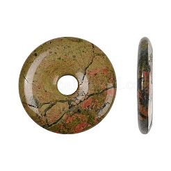 Natural Unakite Pendants&nbsp;G-C220-F01-40mm