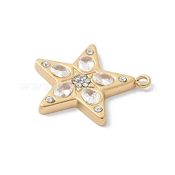 304 Stainless Steel Rhinestone Pendants&nbsp;STAS-Z122-51G-01