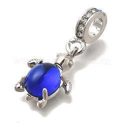 Rack Plating Alloy Rhinestone European Dangle Charms&nbsp;FIND-H005-45P-02