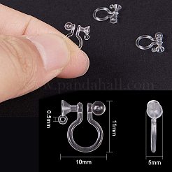 Plastic Clip-on Earring Settings&nbsp;KY-PH0007-09