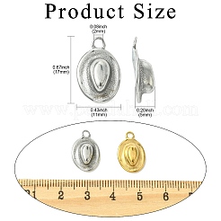 10Pcs 2 Colors 304 Stainless Steel Pendants&nbsp;STAS-CJ0002-92