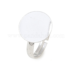 Brass Pad Ring Bases&nbsp;KK-EC022-14mm-S-RS