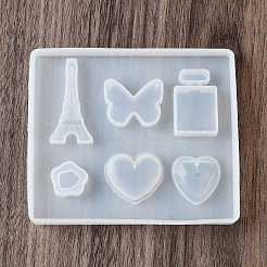 Butterfly & Heart & Bottle DIY Silhouette Silicone Pendant Molds&nbsp;SIMO-H019-04A