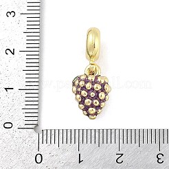 Brass Enamel Fruit European Dangle Charms&nbsp;KK-Z090-08G-06