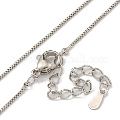 Brass Box Chain Necklaces for Women&nbsp;NJEW-U011-02P