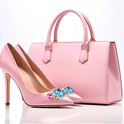 Acrylic & Alloy Shoe Buckle&nbsp;AJEW-WH20033-079B-G