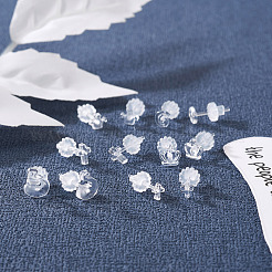 60 Sets 6 Style Crown & Cross & Swan & Vortex Transparent Resin Stud Earrings for Women&nbsp;EJEW-BG0001-02