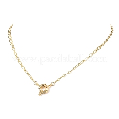 Brass Figaro Chain Necklaces with 304 Stainless Steel Spring Ring Clasps&nbsp;NJEW-JN06142