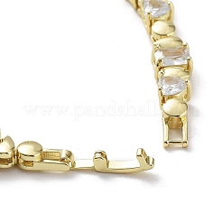 Brass Micro Pave Cubic Zirconia Chain Necklaces&nbsp;NJEW-L170-09G