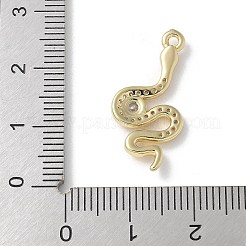 Brass Micro Pave Clear Cubic Zirconia Pendants&nbsp;KK-S505-04G-02