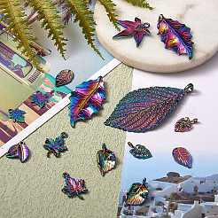 20Pcs 10 Style Rainbow Color Alloy Pendants&nbsp;PALLOY-SZ0001-31
