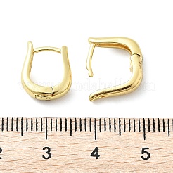 U-Shaped Brass Hoop Earrings&nbsp;LS-EJEW-D311-105G